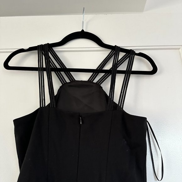 Elie Tahari Cisco Sheath Mini Dress Strappy Halter Neckline  Sz 2 Black - Picture 9 of 10